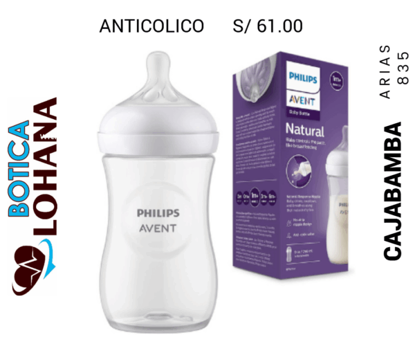 Biberon anticolico AVENT caja morada  9 onz ...  venta x 1 unidad