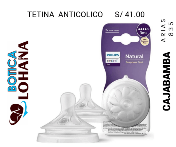 Tetina Anticolico AVENT 3m+ .... venta x1 unidad