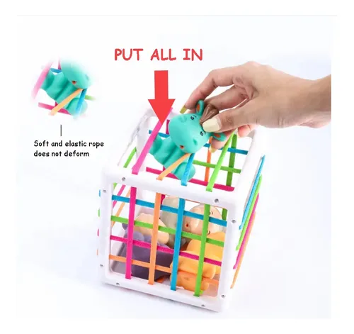 Cubo didactico ligas apilable................venta x una unidad