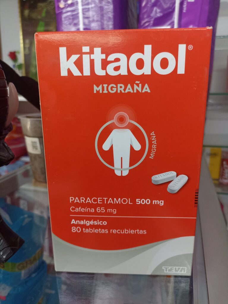 Kitadol Migraña X 40/2 Tabl  ( paracetamol 500mg cafeina 65mg )  ..........venta X 1sobre