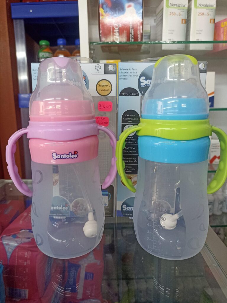 Biberon Santolee De Pura Silicona Suave Y Resistente Al Agua Hervida 10 onzas...venta X Un Biberon