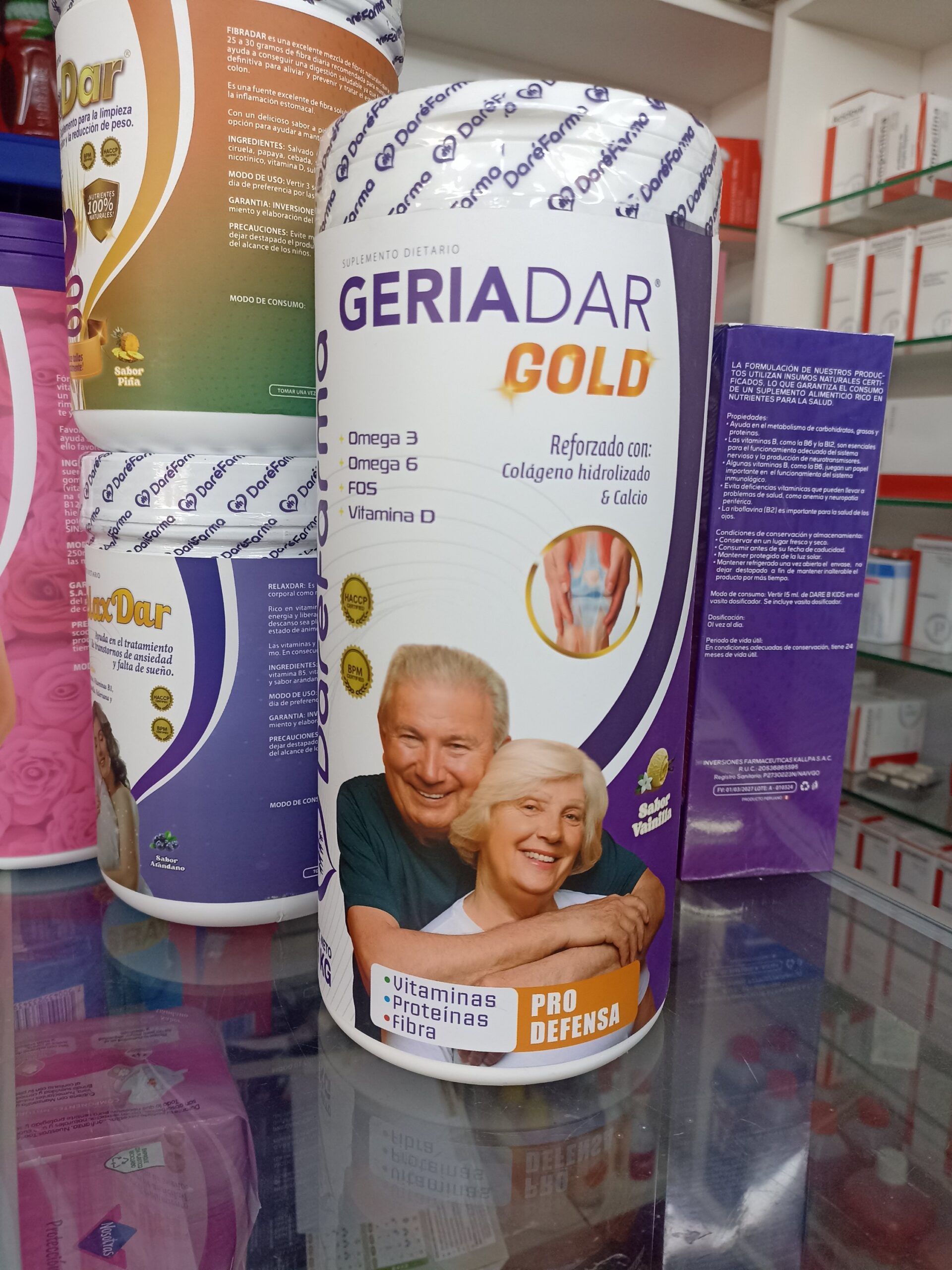 Geriadar gold polvo pote x 1.10 kg (leche descremada,vitaminas a,d3,e,k,c,b1,b2,b6,b12,b5 etc): imagen 1