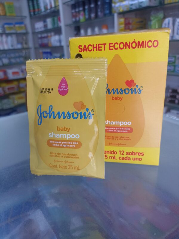 Shampoo Johnsons En Sachet  Original Cont Neto 25 Ml................venta X Una Unidad