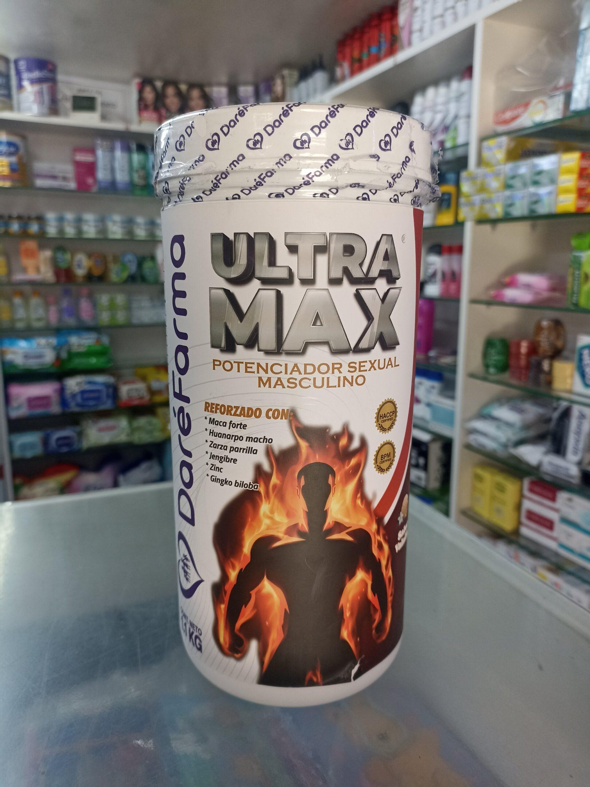 Ultra max potenciador sexual pote de 1.10kg ( maca forte,huanarpo macho,zoza parrila,jengibre,zinc,gingko bilola)....venta x una unidad: imagen 1