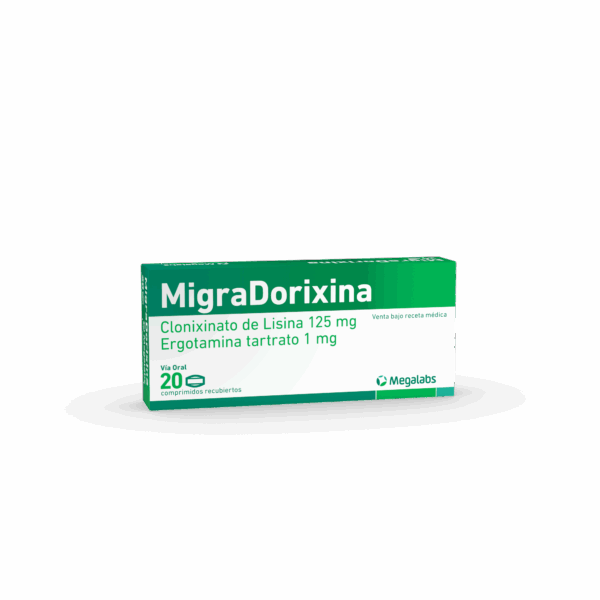 MigraDorixina (paracetamol 300 mg,cafeína 100 mg,ergotamina tartrato1 mg)...venta x una unidad