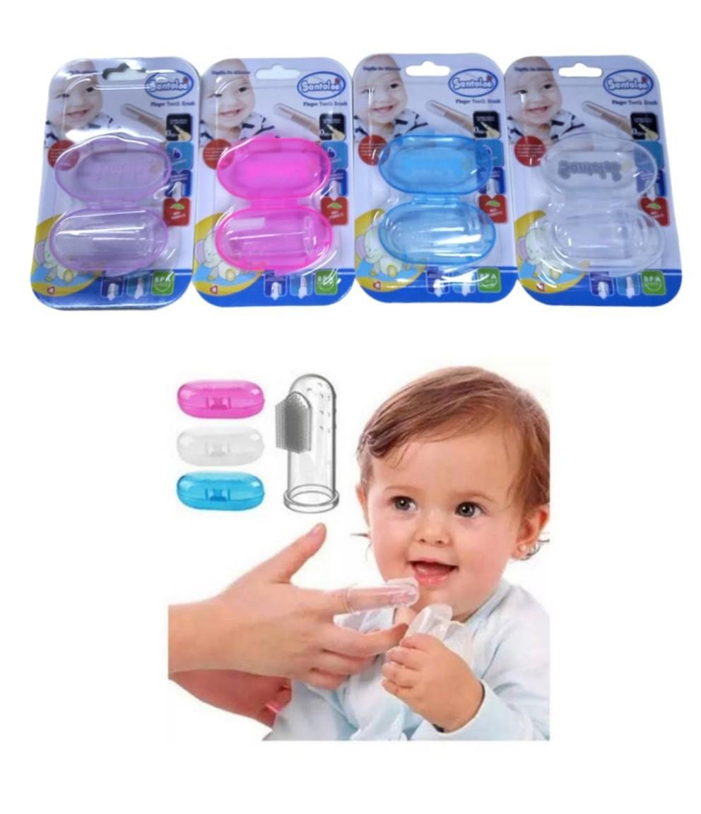 Dedal santolee (rosado y celeste) cepillo para bebe ...venta  x una unidad: imagen 1