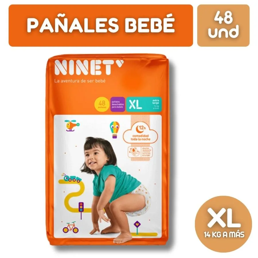 Pañal Ninet Talla Xl     ( 48 Unidades) ( Pañales),...venta X 1paquete: imagen 1