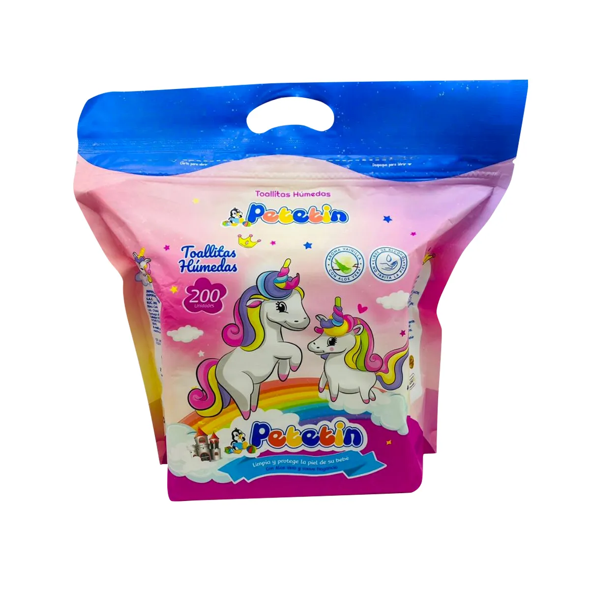 PAÑITOS HUMEDOS 200 unidades  ( Toallitas humedas ) PETETIN ..... venta x1unidad: imagen 1