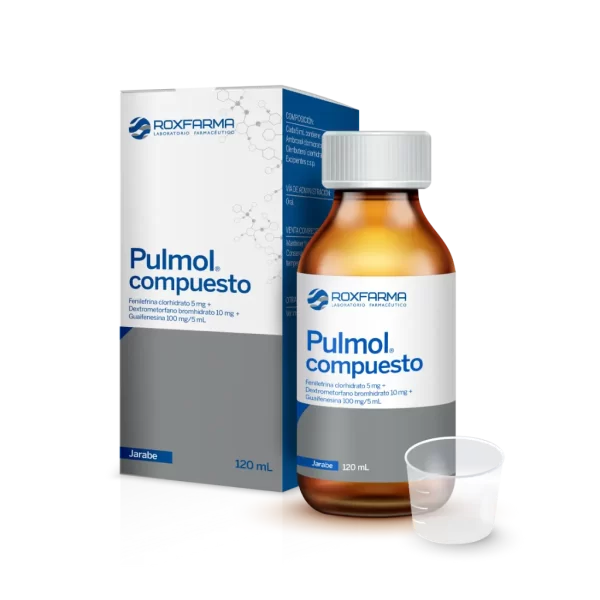 jarabe Pulmol compuesto (fenilefrina clorhidrato 5 mg+dextrometorfano bronhidrato 10 mg+guaifenesina 100 mg/5ml)......venta x una unidad