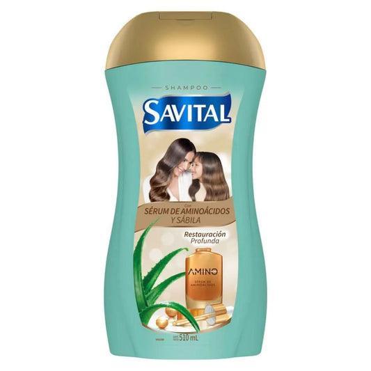 Shampoo savital sérum de aminoácidos y sábila cont.neto 510 ml...venta xuna unidad