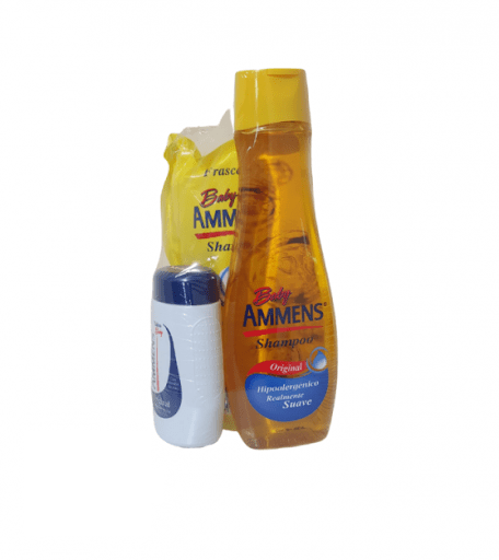 Shampoo ammens original frasco 400 ml+ cojin 400 ml + talco 60gr.....venta x una unidad