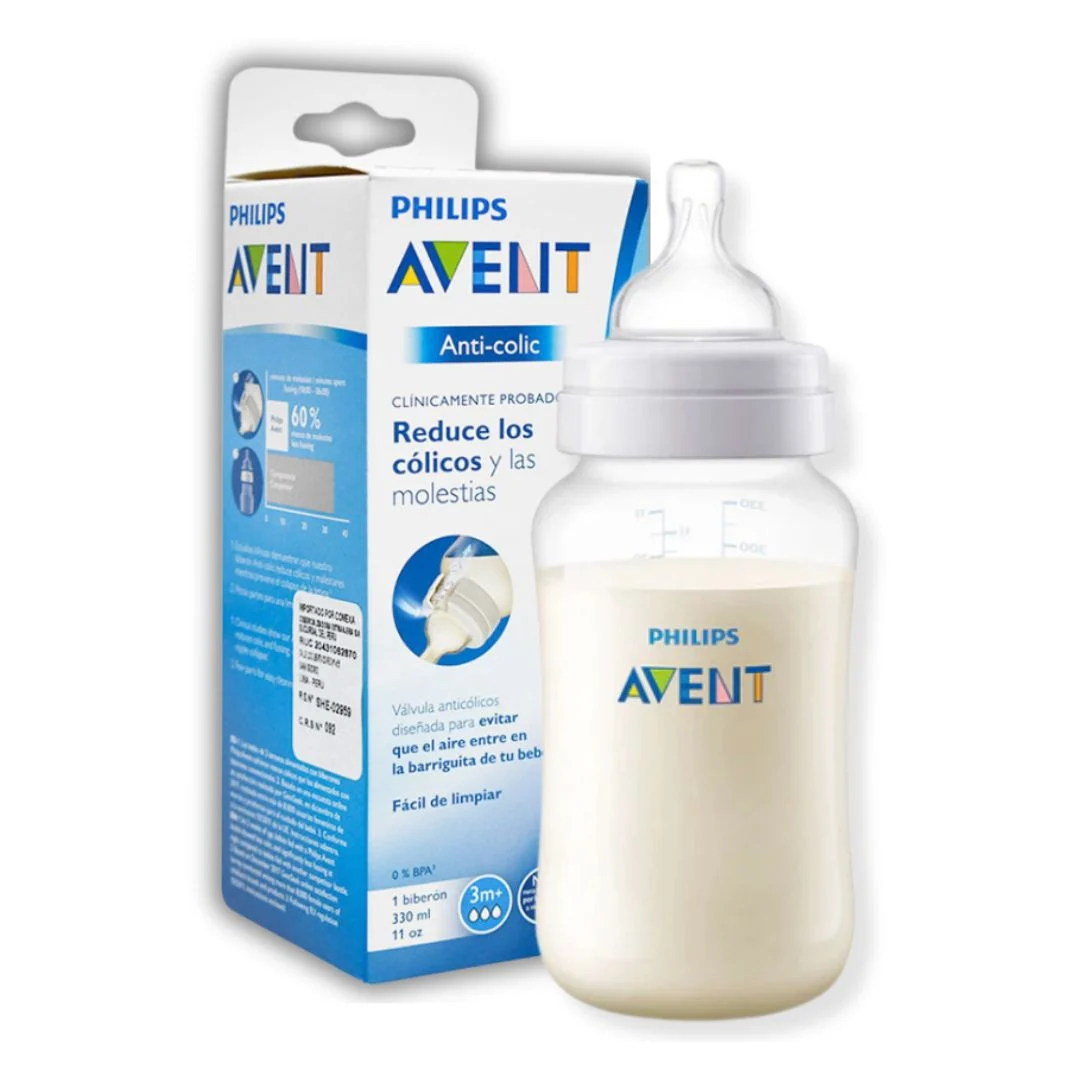 Biberon avent  11 onzas caja celeste................venta x una unidad: imagen 1