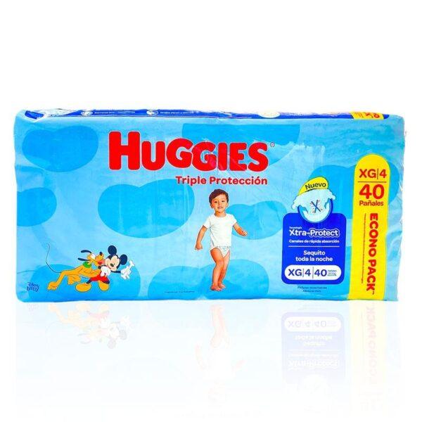 Pañal Huggies Triple Protección Color Celeste Talla ( Xg )  Por 40 Unidades ( Pañales)...venta X 1paquete