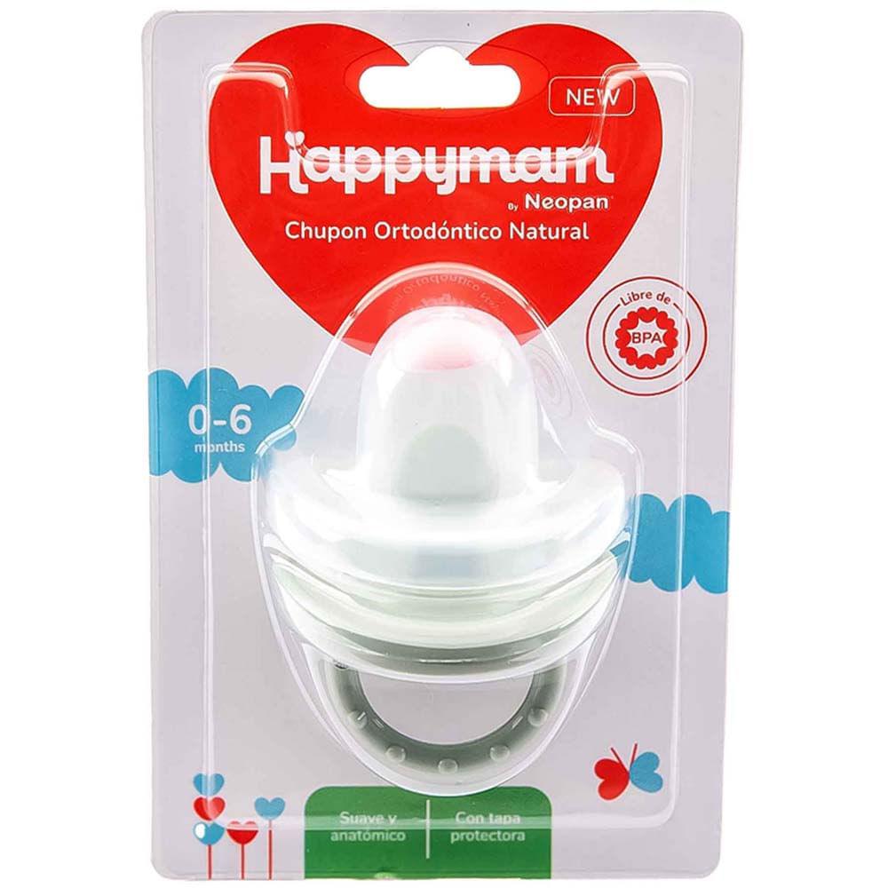 Chupon ortodóntico natural happyman todo silicona (0-6) meses color rosado.....venta x una unidad