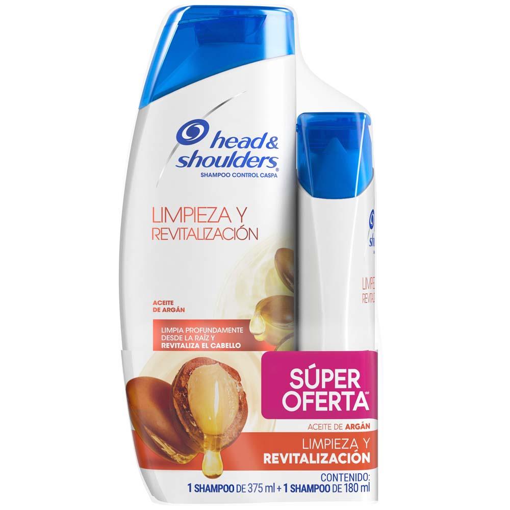 Pack head & shoulders 1 shampoo de 375 ml + 1 shampoo de 180 ml limpieza y revitalización.........venta x una unidadn: imagen 1