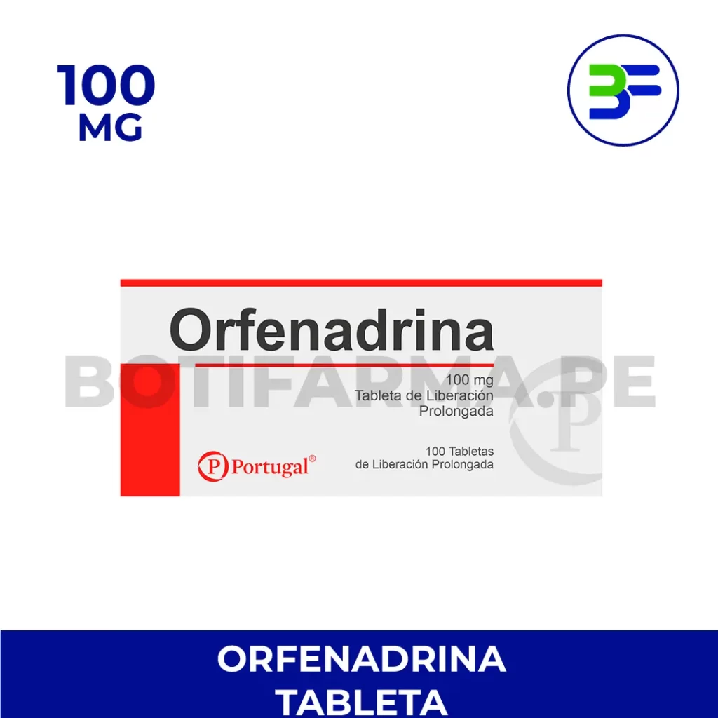 Tableta orfenadrina  100 mg......................venta x una unidad