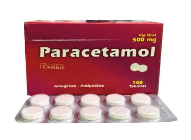 Paracetamol de 500 mg Tableta Caja X 100 unidades ( paracetamol )................venta X 1unidad