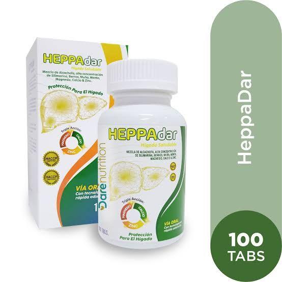 Heppadar frasco x 100 tabletas ( mezcla de alcachofa,alfalfa,alta concentracion de silimarina,berros,muña,menta,magnesio,calcio & zinc).....venta x una unidad