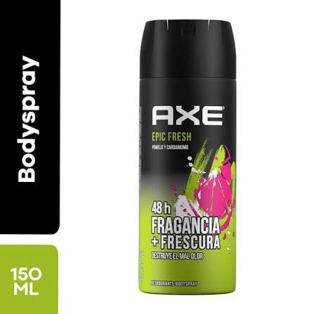 Desodorante axe epic fresh en spray cont.neto 150 ml................venta x una unidad