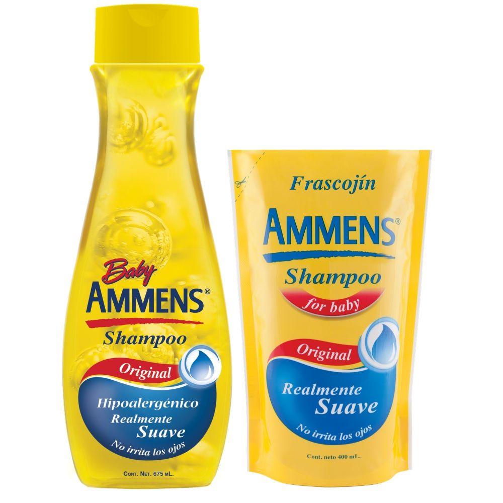 Shampoo Ammens Frasco De 675 Ml + Cojin De 400 Ml (original )..................venta X Pack