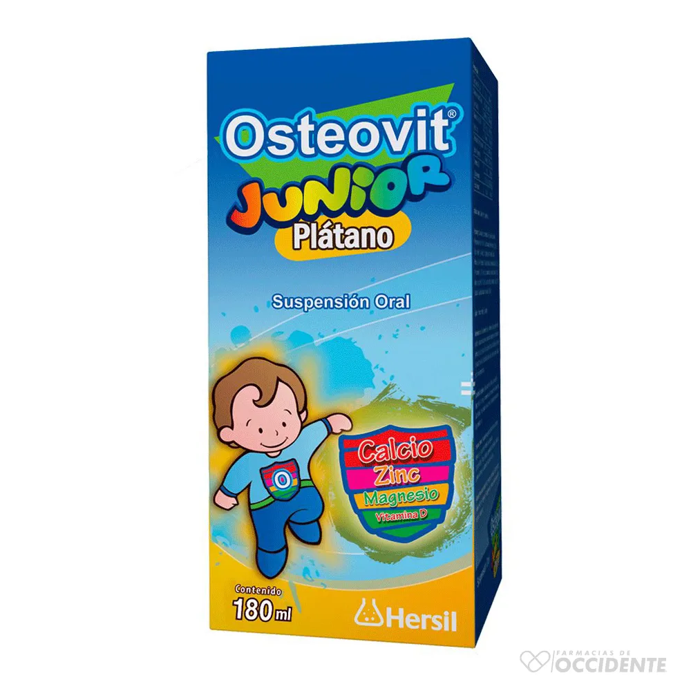 Osteovit Junior (calcio,zinc,magnesio,vitamina d) Sabor A Fresa cont.neto 180ml.................venta X 1unidad: imagen 1
