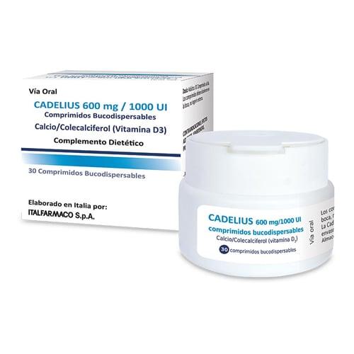 Cadelius 600mg/100 Ui X 30 Compri(calcio ,colecalcioferol , Vitamina D3..........venta X 1unidad