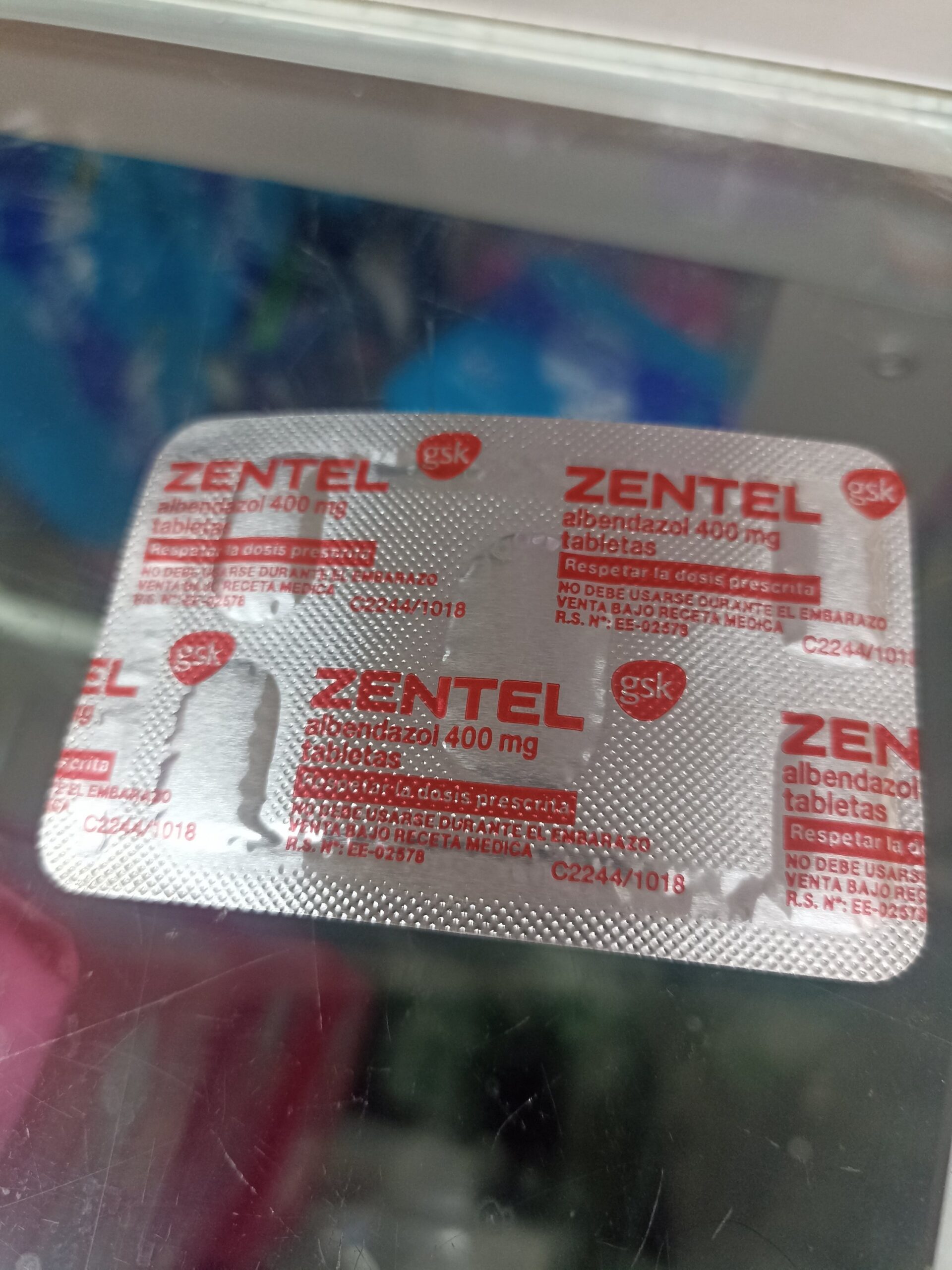 Zentel tableta (albendazol 400 Mg).........................venta X Una Unidad: imagen 1