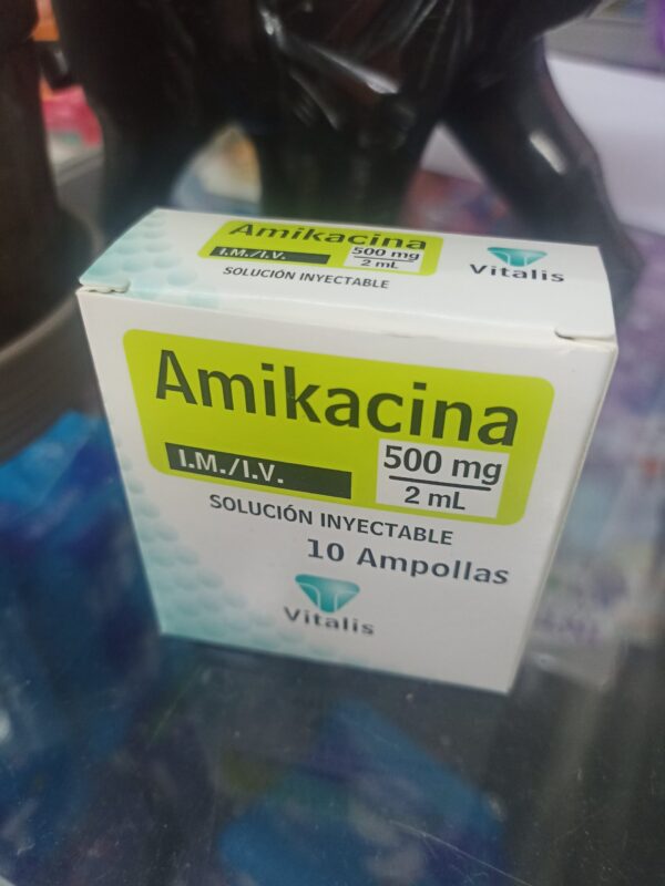 Amikacina 500mg/2ml Cj X 10 Amp...venta X 1unidad
