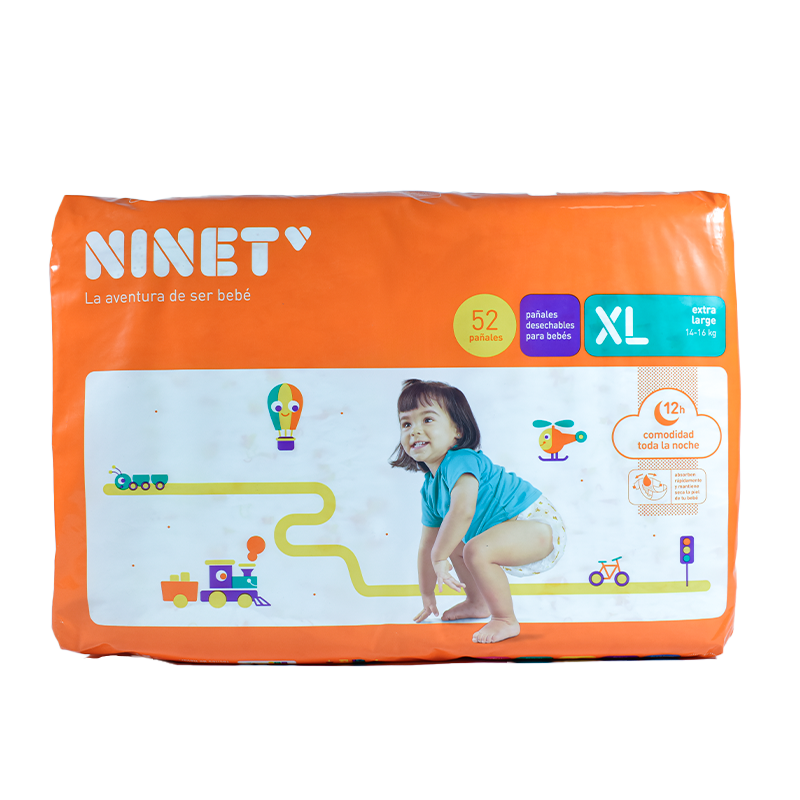 Pañal Ninet Talla Xl Por 52 Unidades Rosado( Pañales ) ...venta X 1paquete: imagen 1