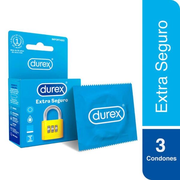 Preservativo Durex Extra Seguro Contiene Tres Preservativos.............venta X Una Caja