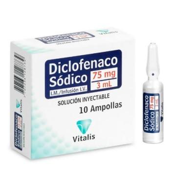 Diclofenaco sódico solución inyectable caja x 10 ampollas...............venta x una unidad