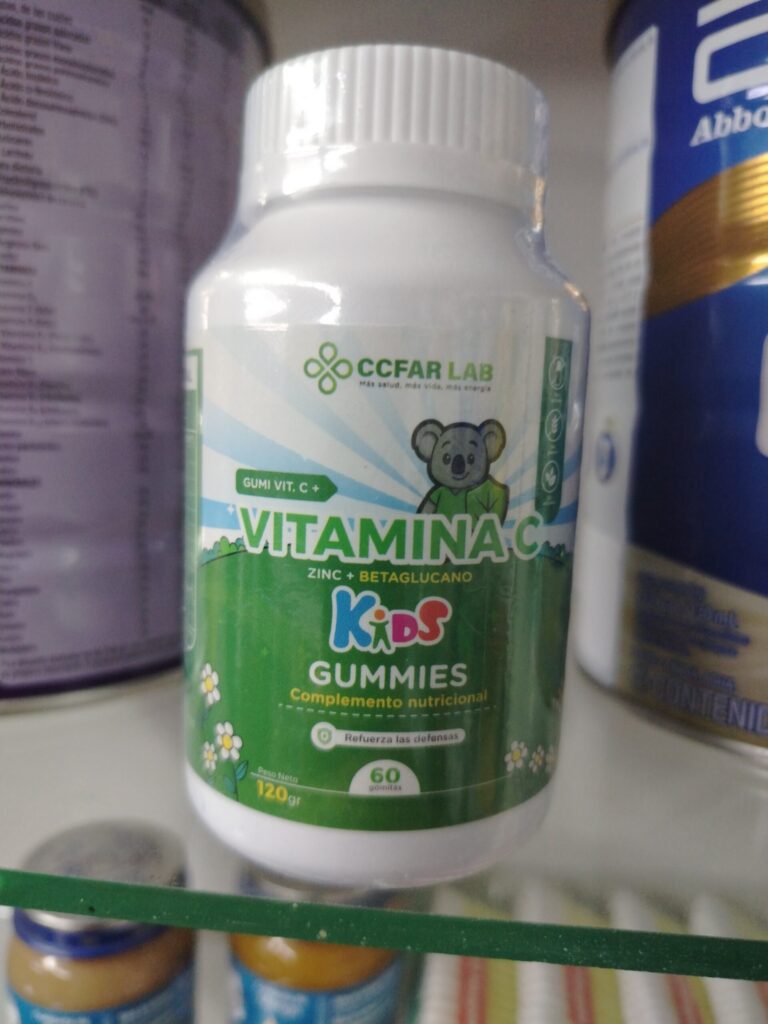 kids Gomitas  (Vitamina C + zinc +betaglucano)  cont.neto 60 unidades....venta x una unidad