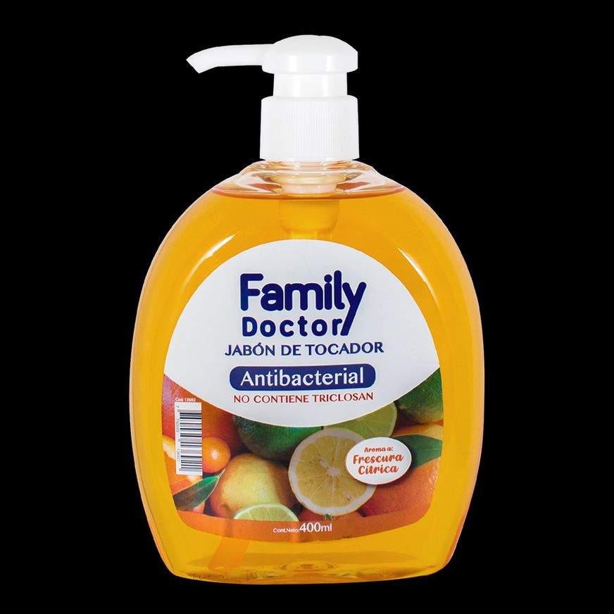 Jabon liquido family doctor (frescura citrica) cont.neto 400 ml...venta x una unidad: imagen 1