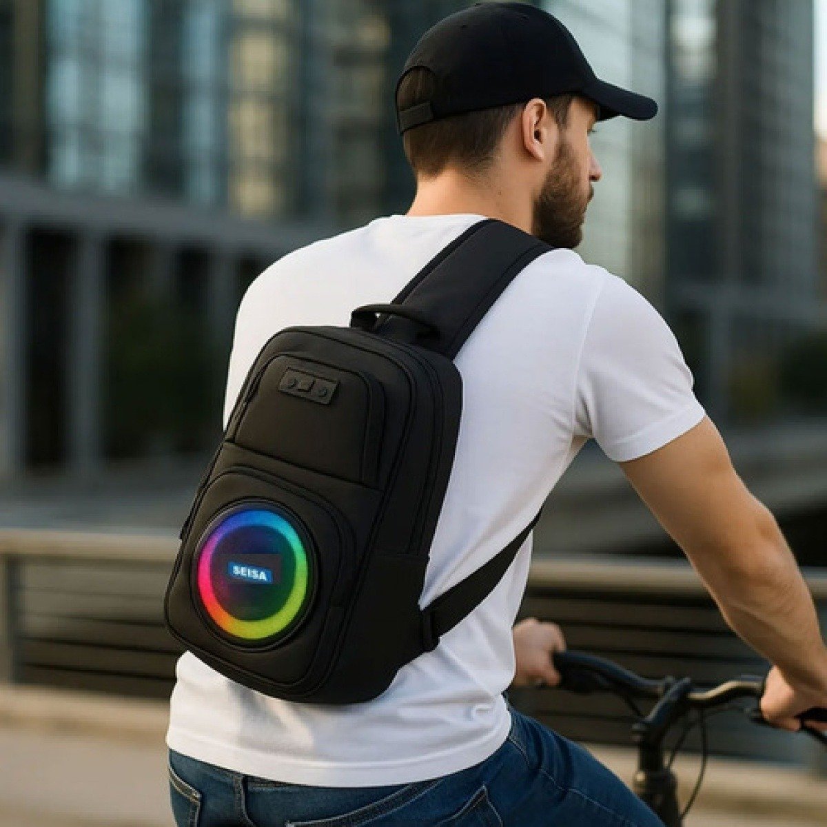 Morral con parlante cafini (morral antirrobo con parlante) ...venta por unidad: imagen 1