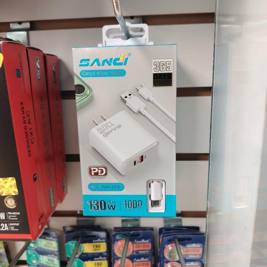 Cargador 130w carga super rapida A C  sc12915T/ac  1m ... venta por  unidad