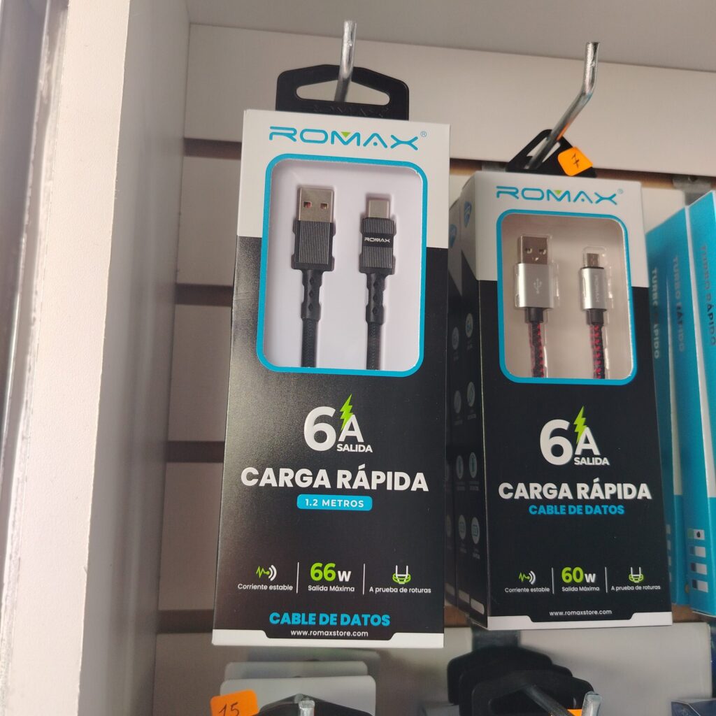 Cable de datos carga rapida 6A 120cm tipo C romax ( TCD0896 ) ...venta por unidad