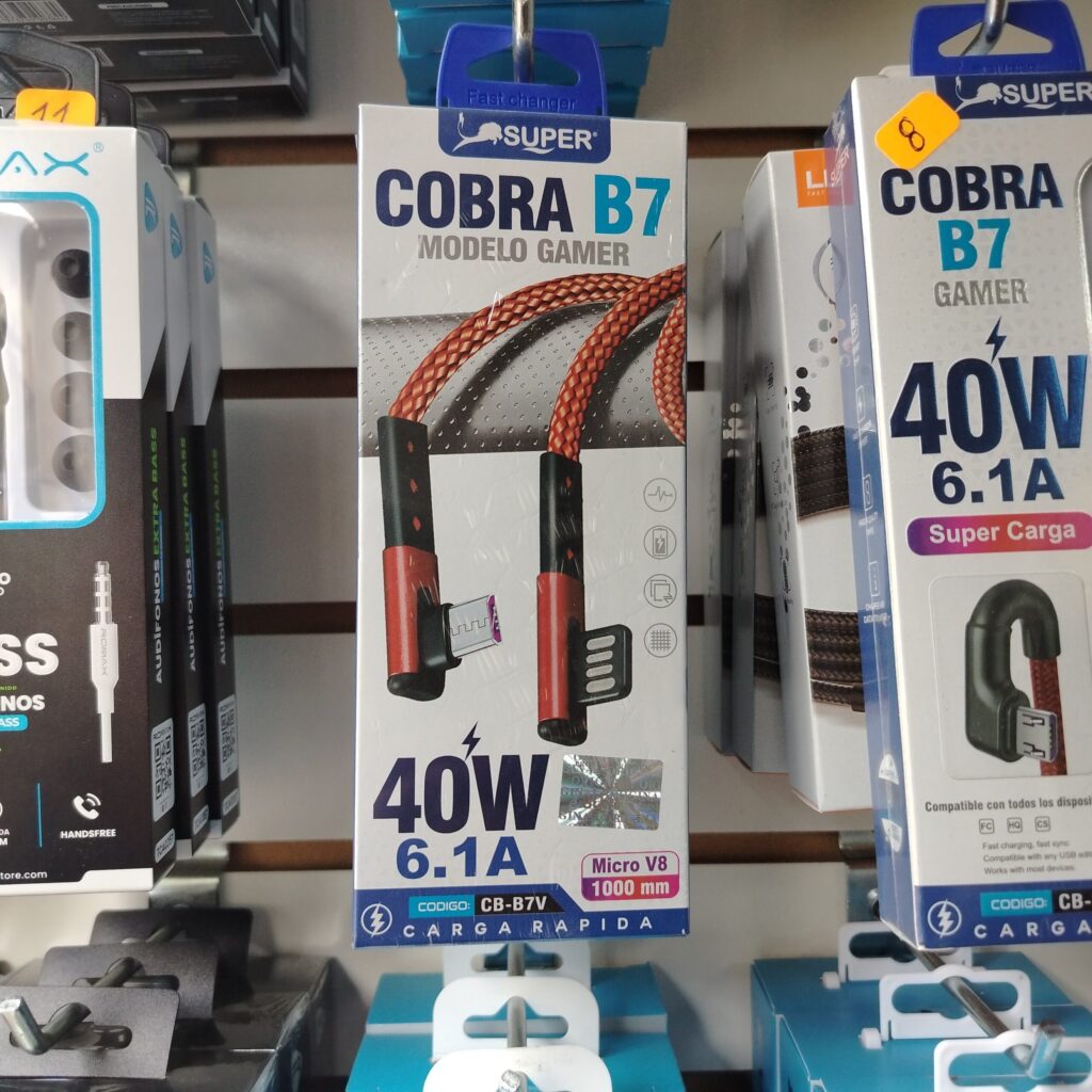 Cable Cobra modelo Gamer V8 entrada L. M super  cb-b7v  super ... venta por unidad