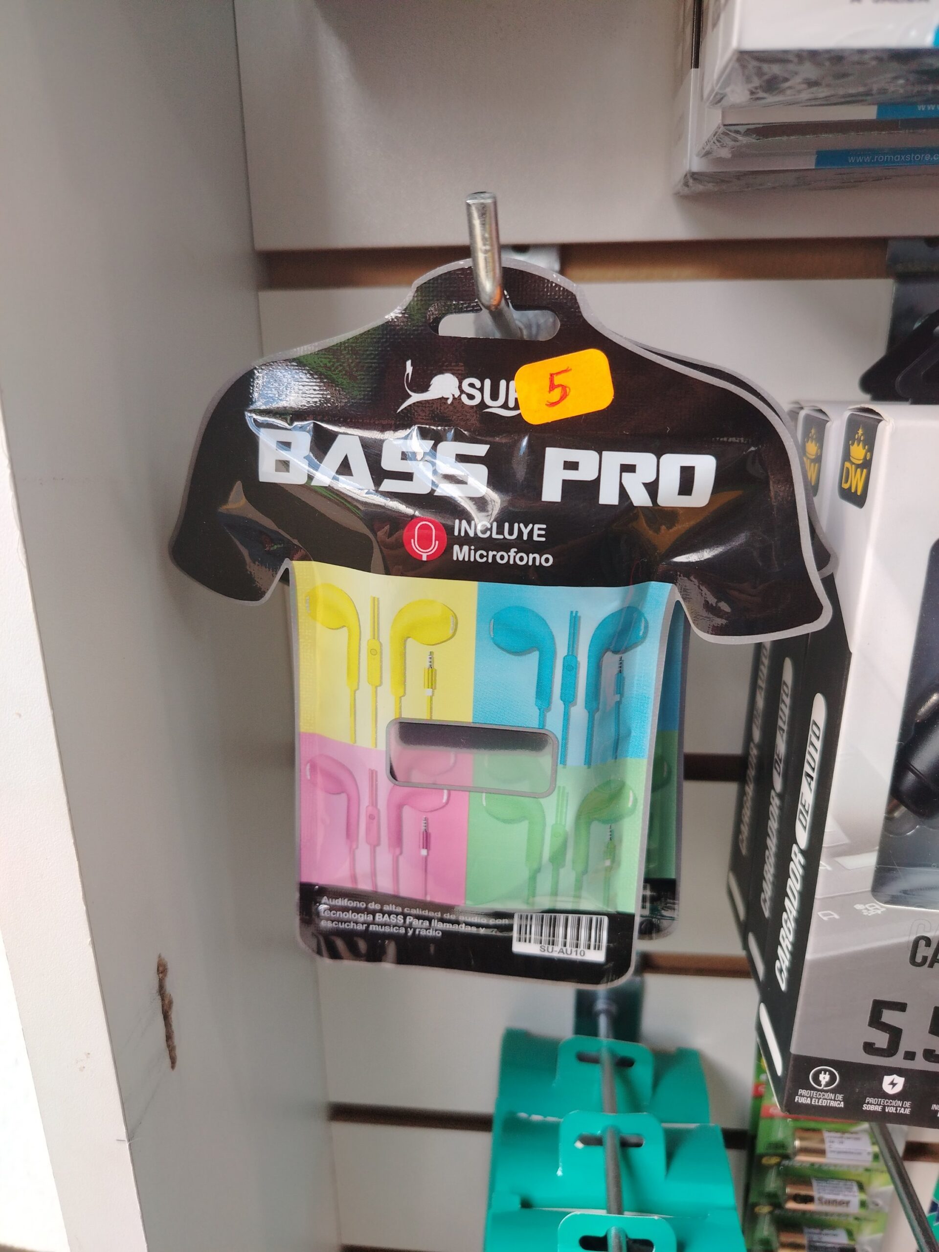 Audifono con cable hands free su au15  super  eco ... venta por unidad: imagen 1