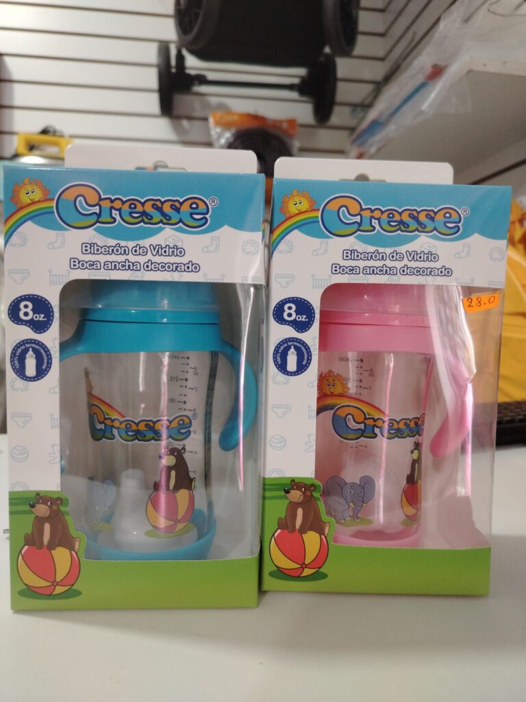 Biberon de vidrio crese boca ancha 8 onzas...........venta x una unidad