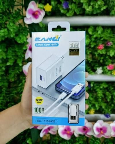 Cargador 120w sanci A C  1m   scT2974T/AC ... venta por unidad