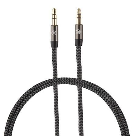 Cable Auxiliar suelto Naylon Punta  jack 3.5mm  de 1mts ... venta por unidad