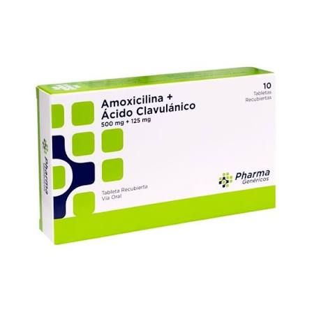 Amoxicilina 500 mg + acido clavulanico 125 mg...venta x una unidad