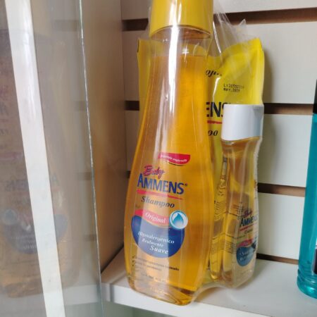 Shampoo ammens original frasco x 400 ml + cojin x 400 ml + colonia x 100 ml........venta x  un unidad
